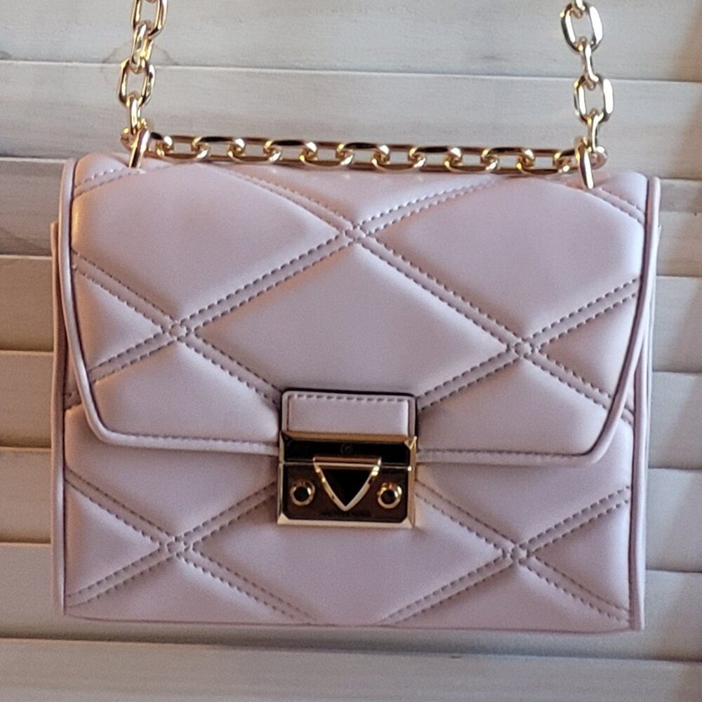 Michael Kors Pink Quilted Crossbody Bag